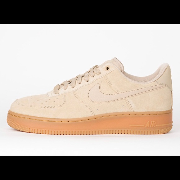 Nike Air Forces, light brown swade low top. Size 7 women 5.5 men - Picture 2 of 2